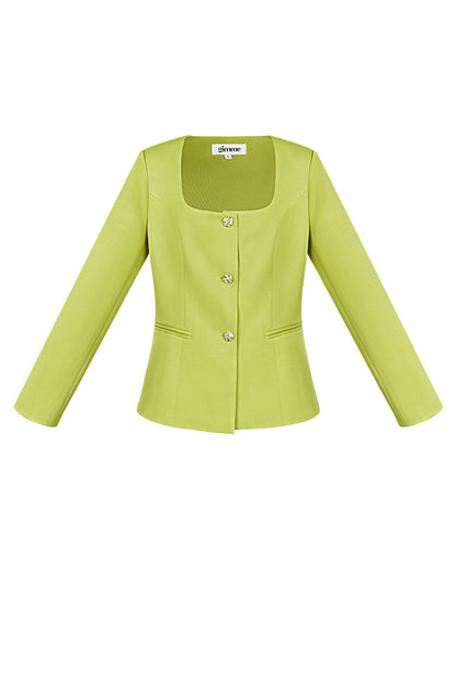 Blazer met Rechthoekige Halslijn