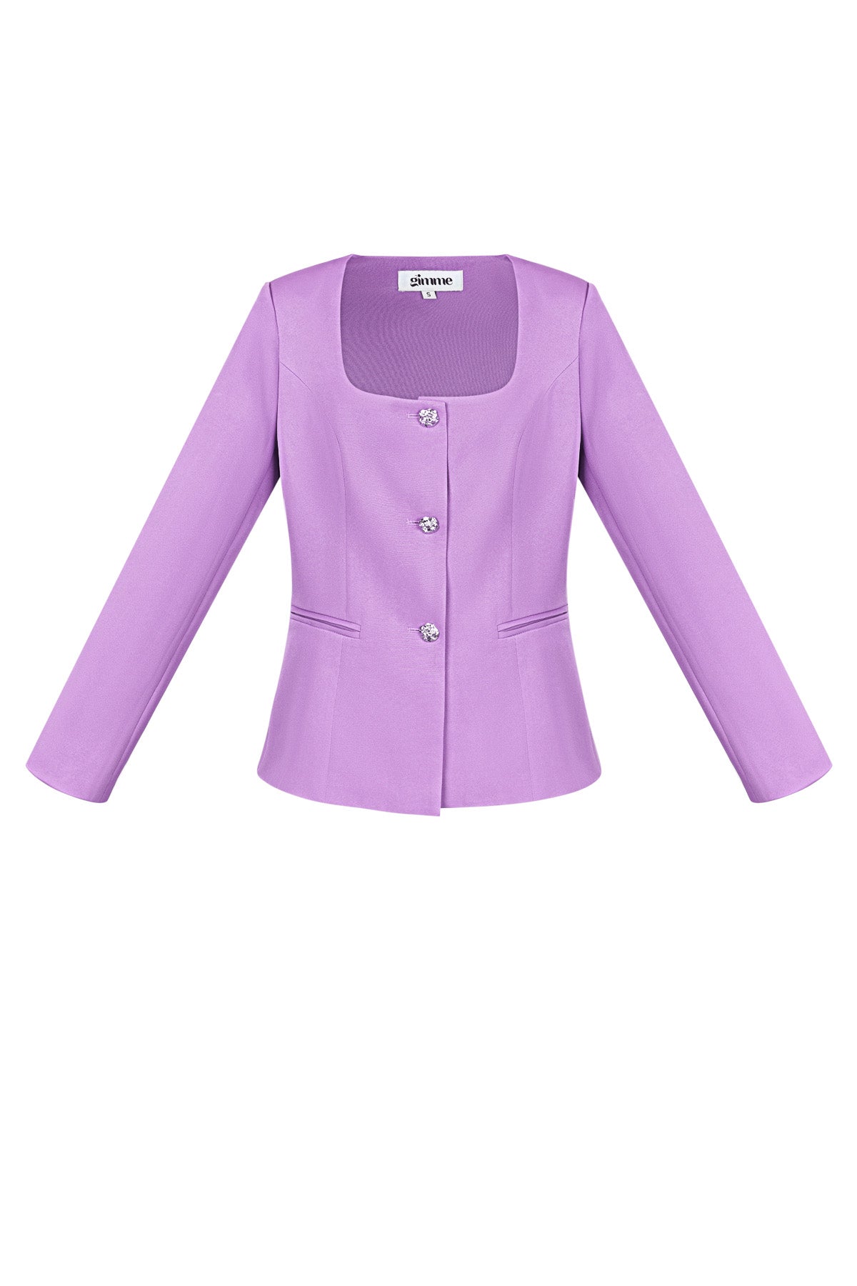 Blazer met Rechthoekige Halslijn