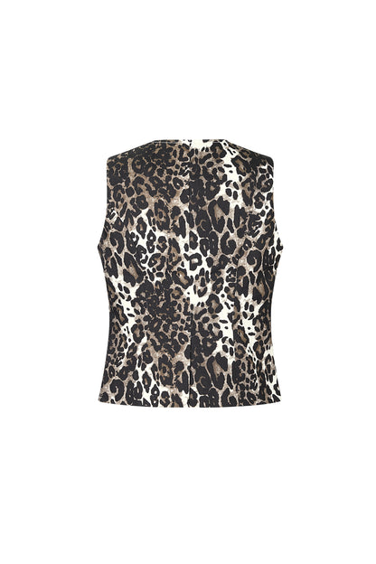 Top met Luipaardprint