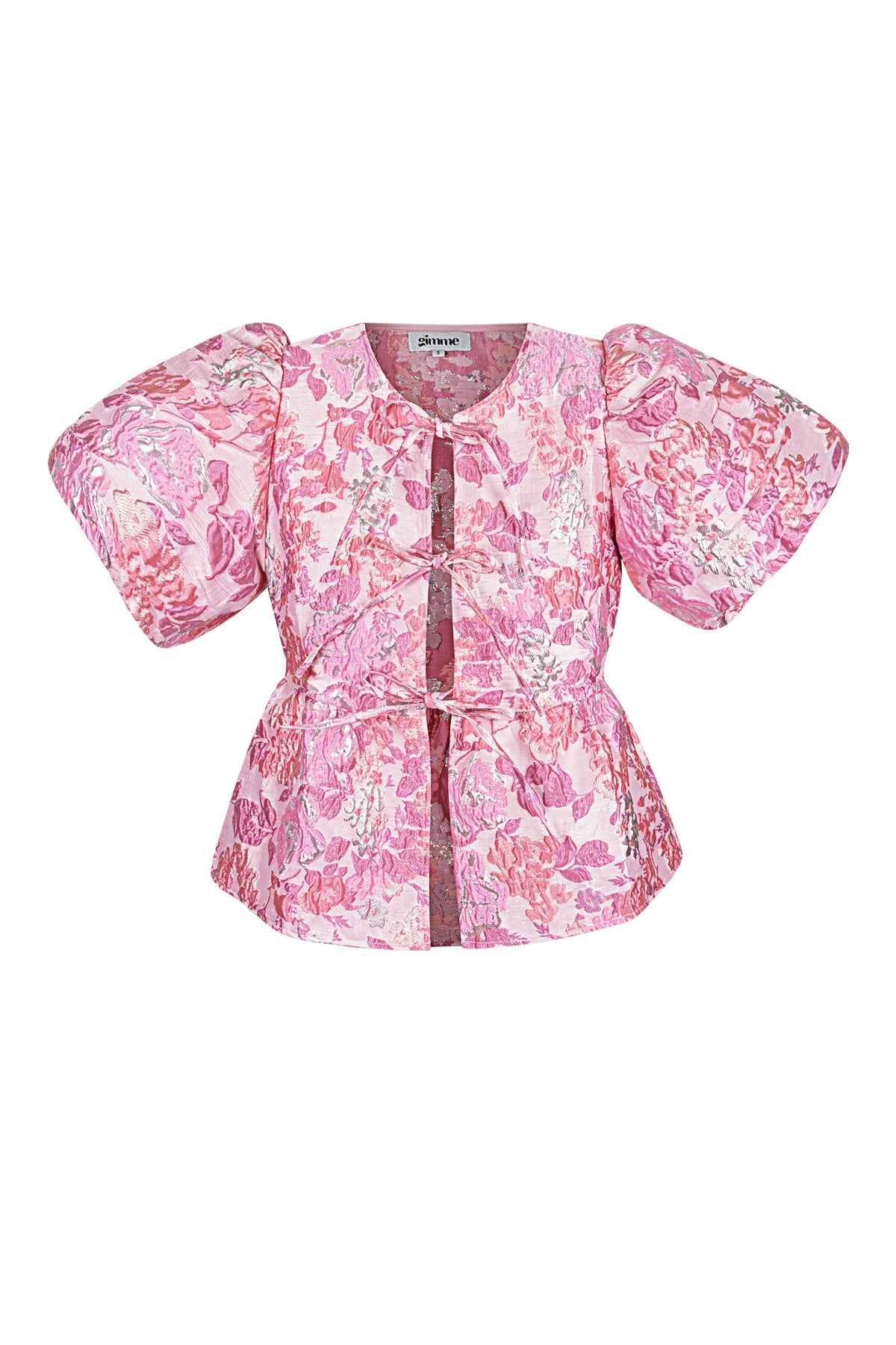 Top met Bloemenprint en Strikdetail