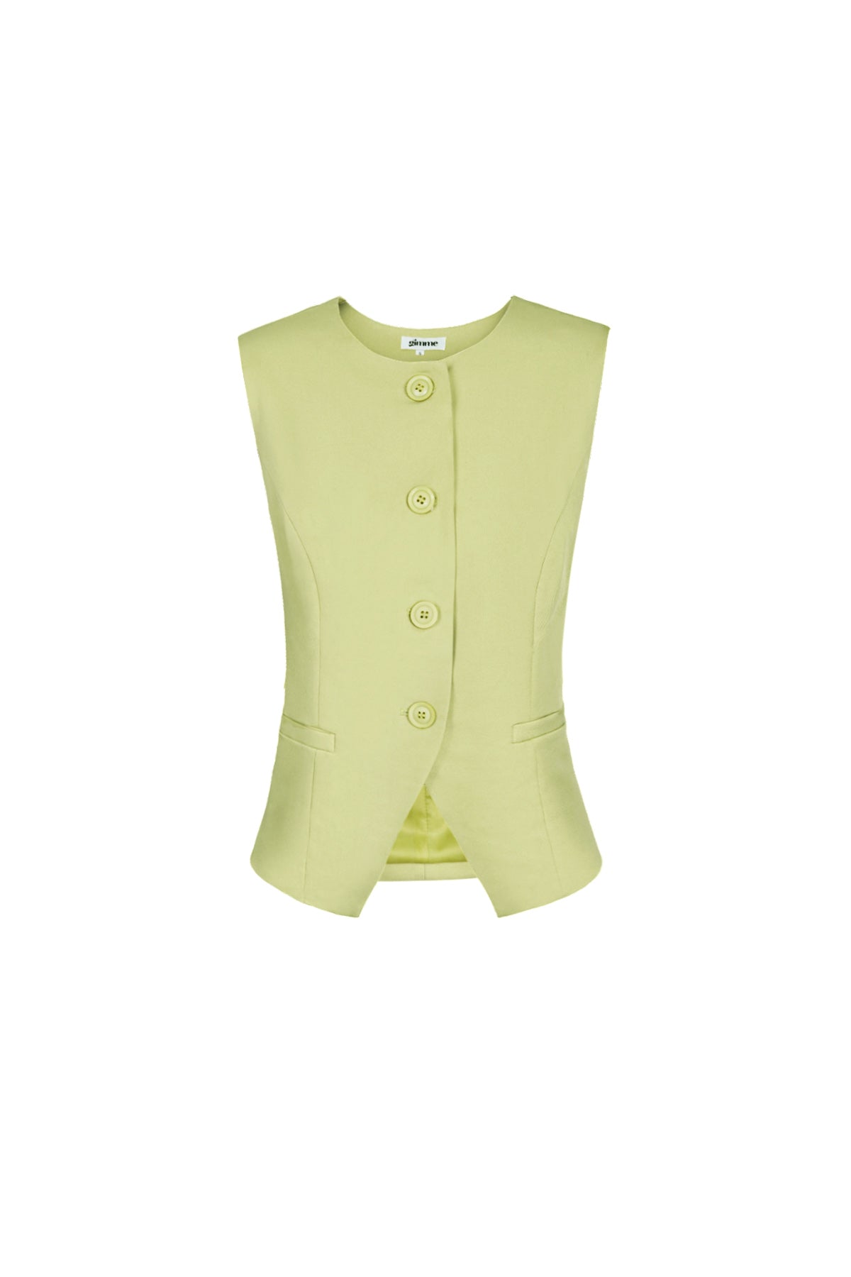 Mouwloze Gilet Top met Knopen