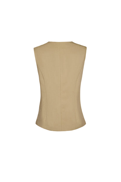 Mouwloze Gilet Top met Knopen
