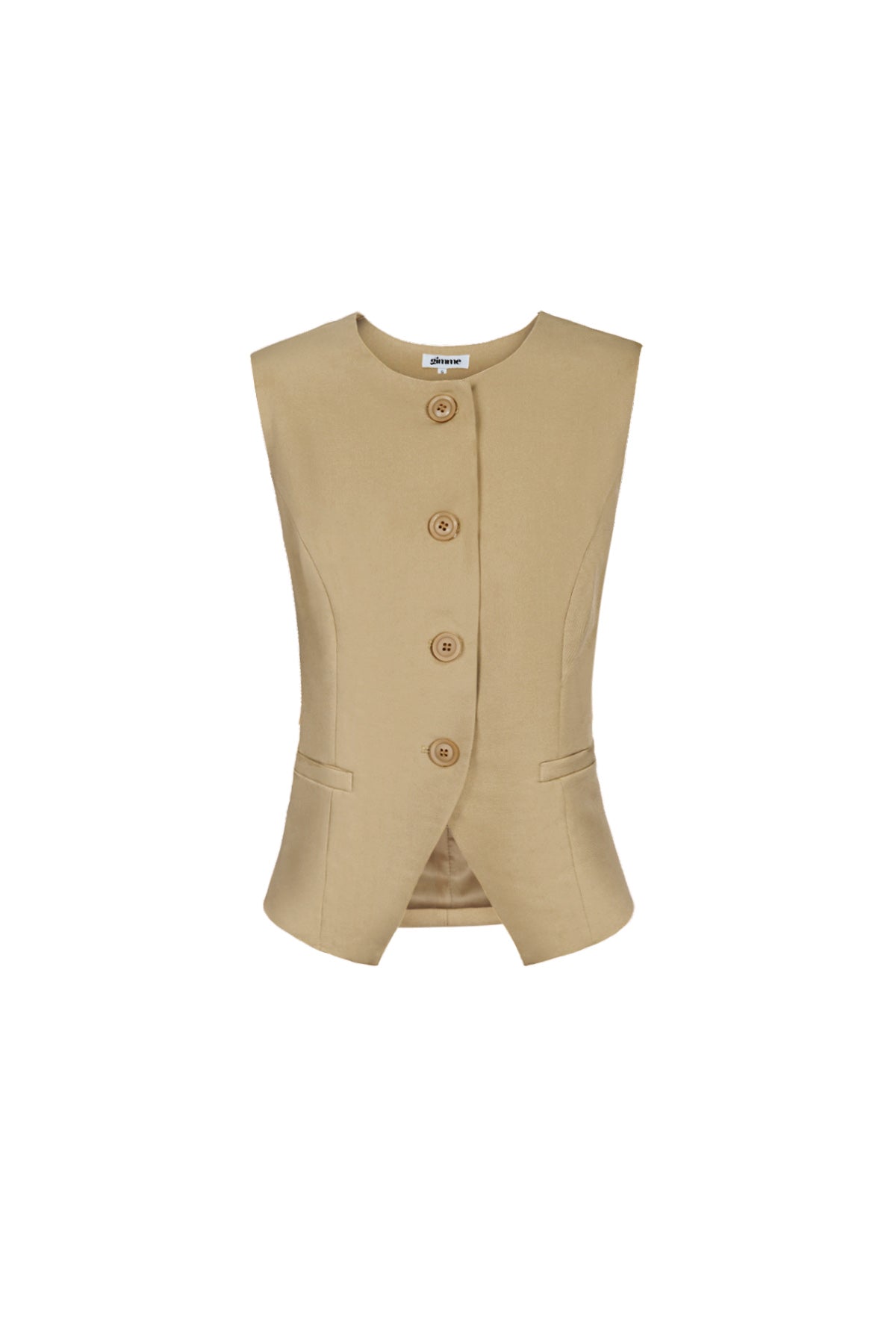 Mouwloze Gilet Top met Knopen