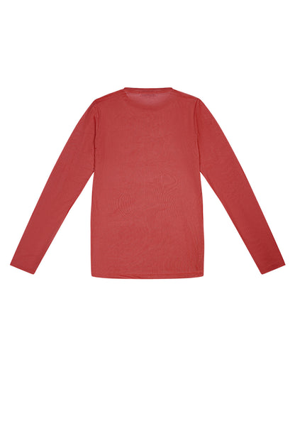 Semi-Transparante Mesh Top met Lange Mouwen