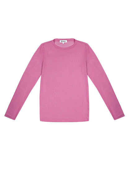 Semi-Transparante Mesh Top met Lange Mouwen