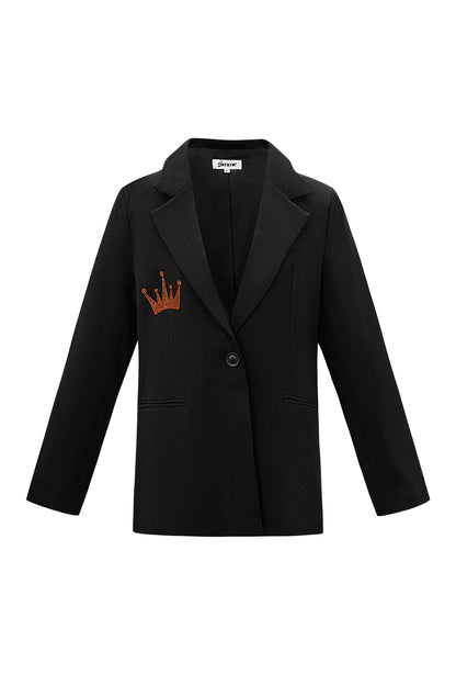 Blazer met Queen Borduring