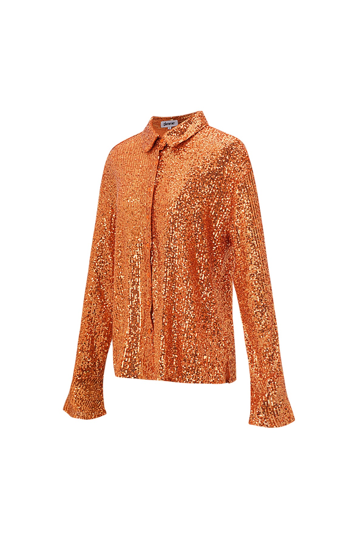 Pailletten Blouse met Lange Mouwen