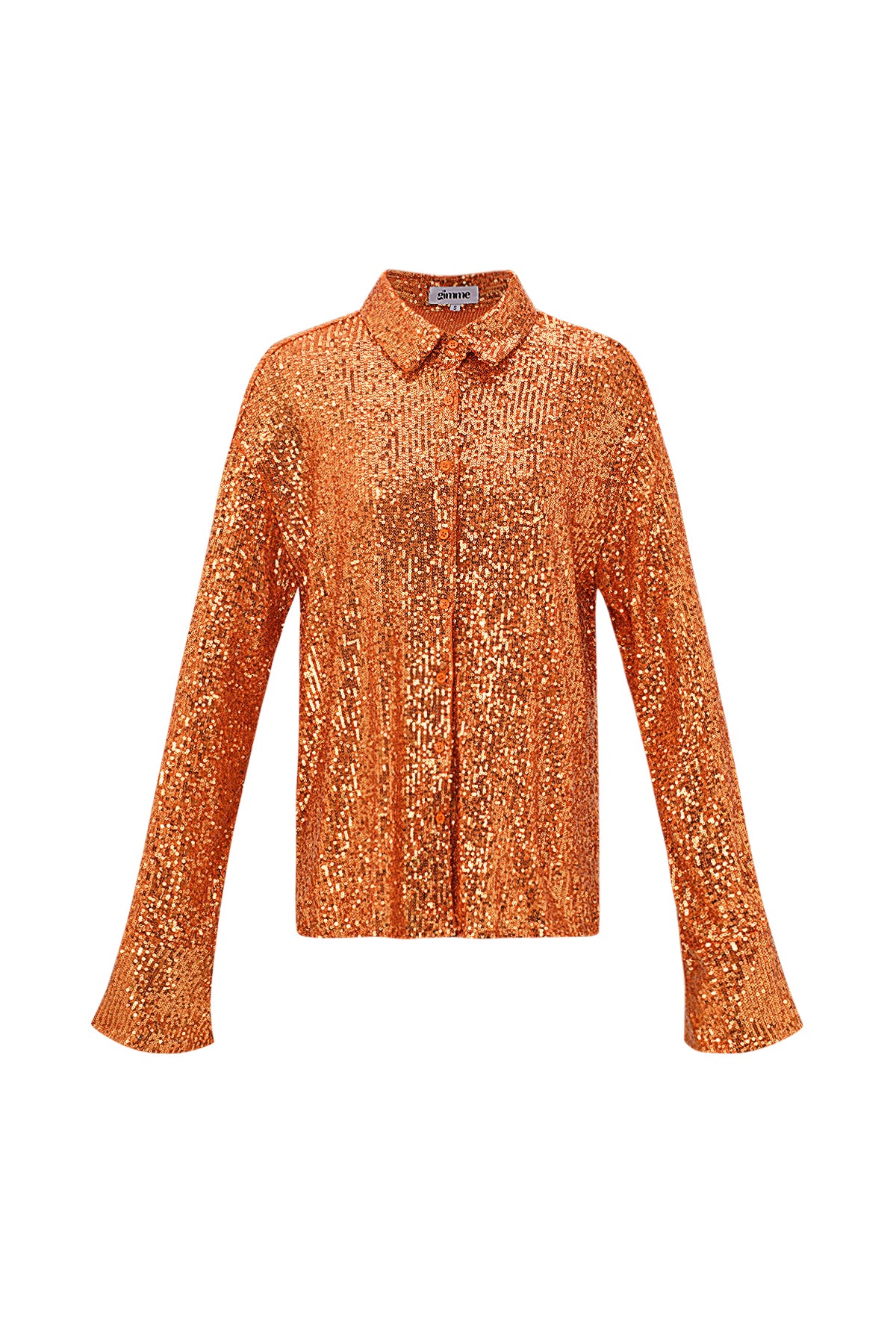 Pailletten Blouse met Lange Mouwen