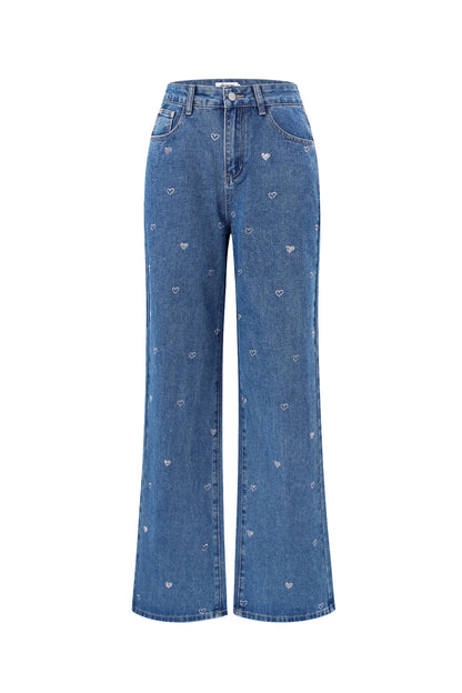 Jeans met Hartjesdetail