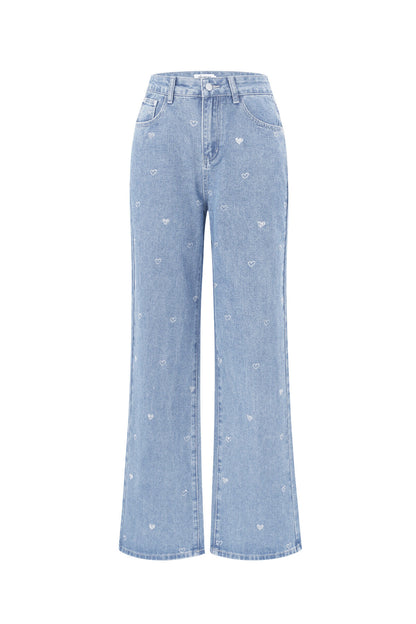 Jeans met Hartjesdetail