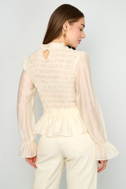 Elegante Top met Lange Mouwen