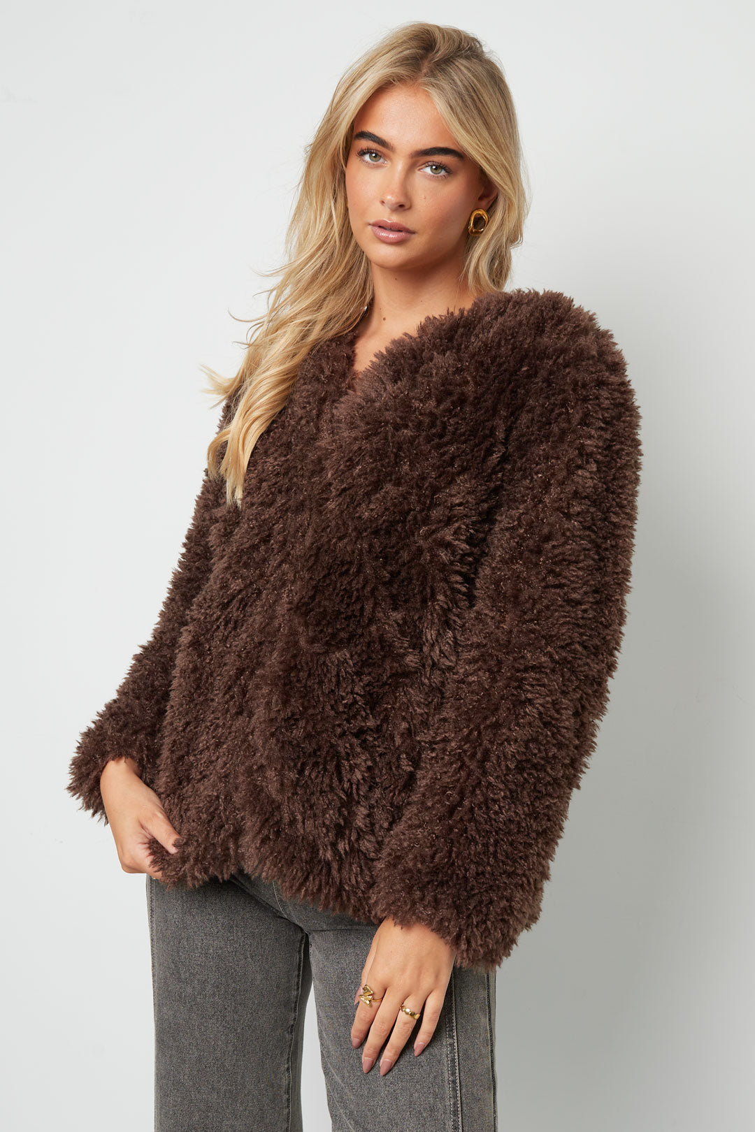 Zacht Faux Fur Jasje