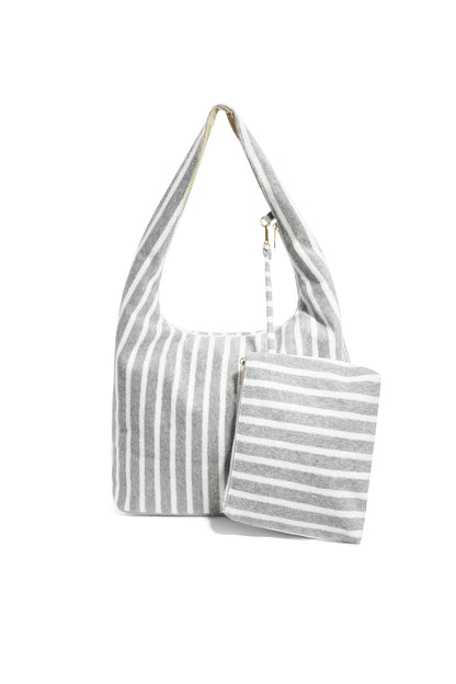 Gestreepte shopper