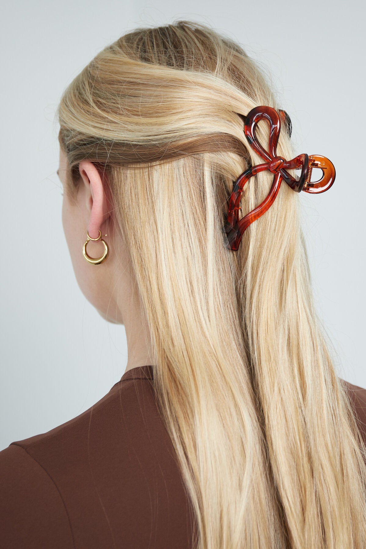 Bruine Strik Haarclip