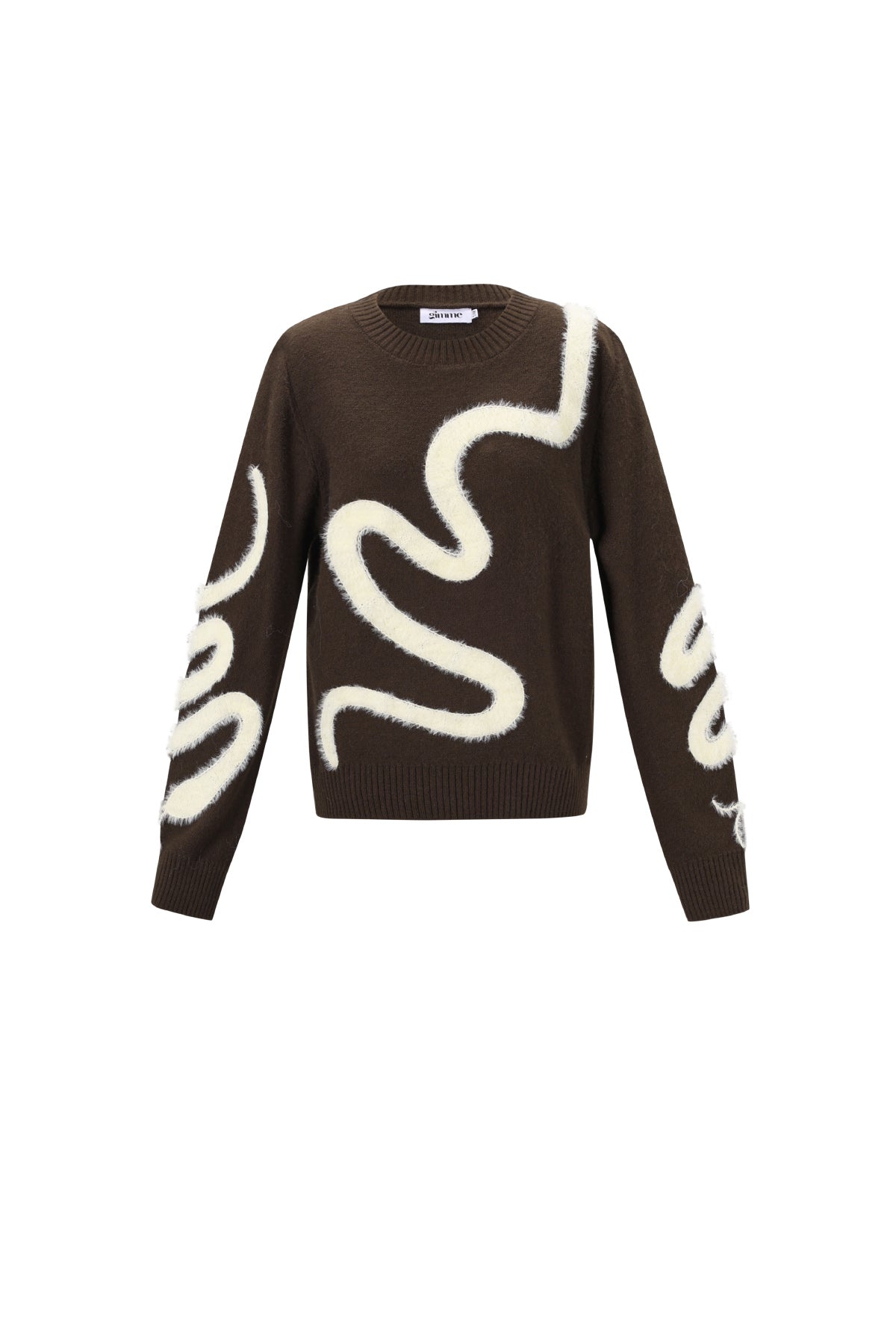 Gebreide Trui met Abstract Patroon