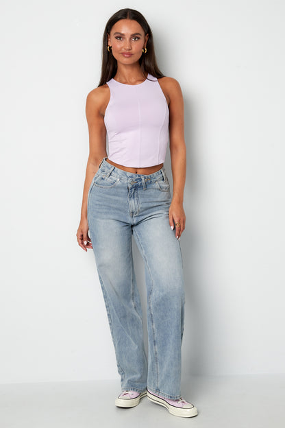 Basic Mouwloze Top