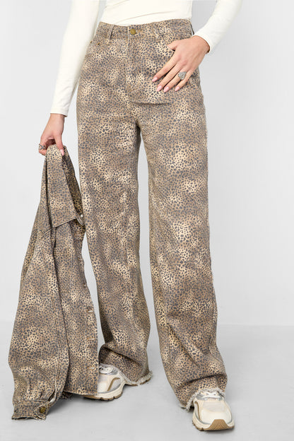 Jeans met Luipaardprint