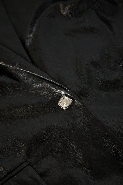Glanzende PU Blazer