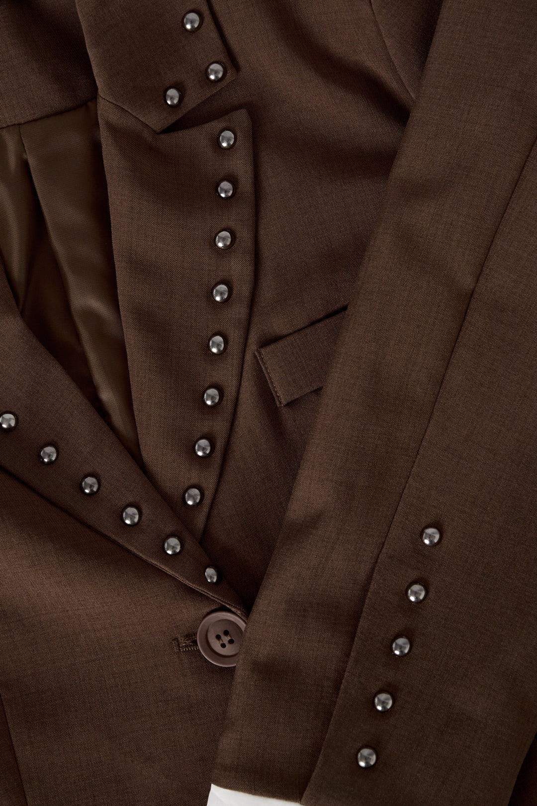 Cropped Blazer met Contrastdetail