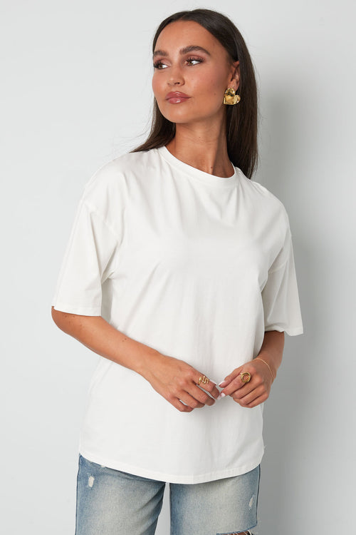Katoen Gebreide Vrouwen T-shirt Casual Solide Kleur