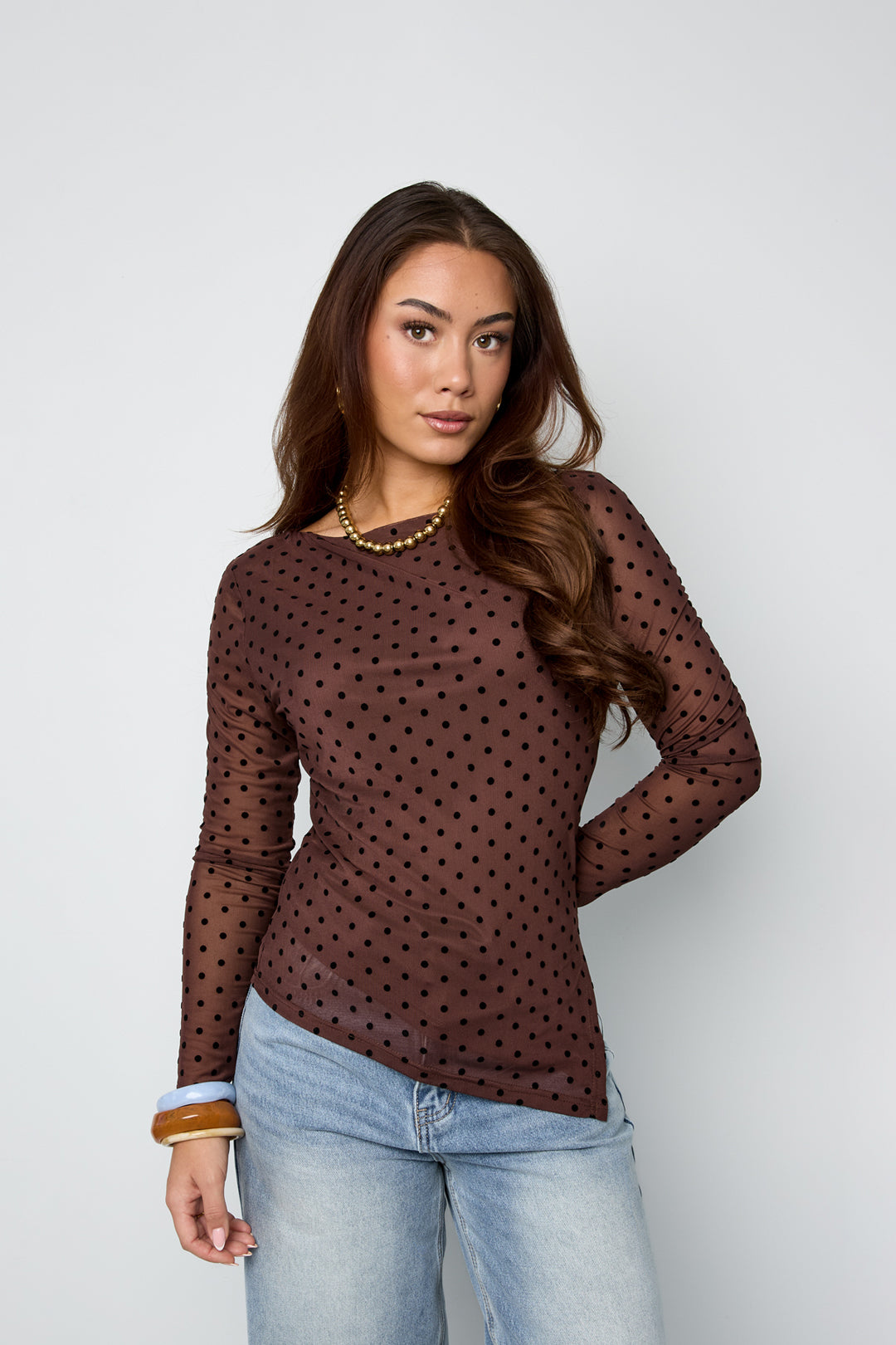 Shirt met Stippen
