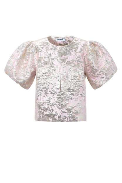Top met Pofmouwen en Bloemenprint
