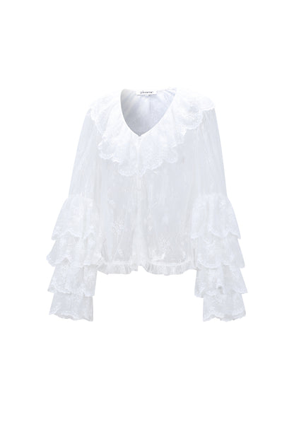 Blouse met Kantdetails