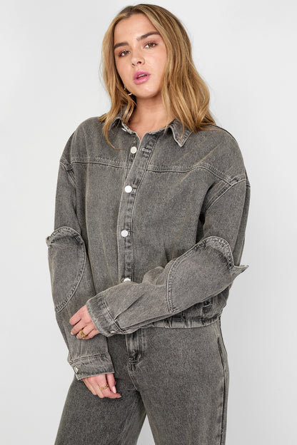 Spijkerjack met Hartdetail