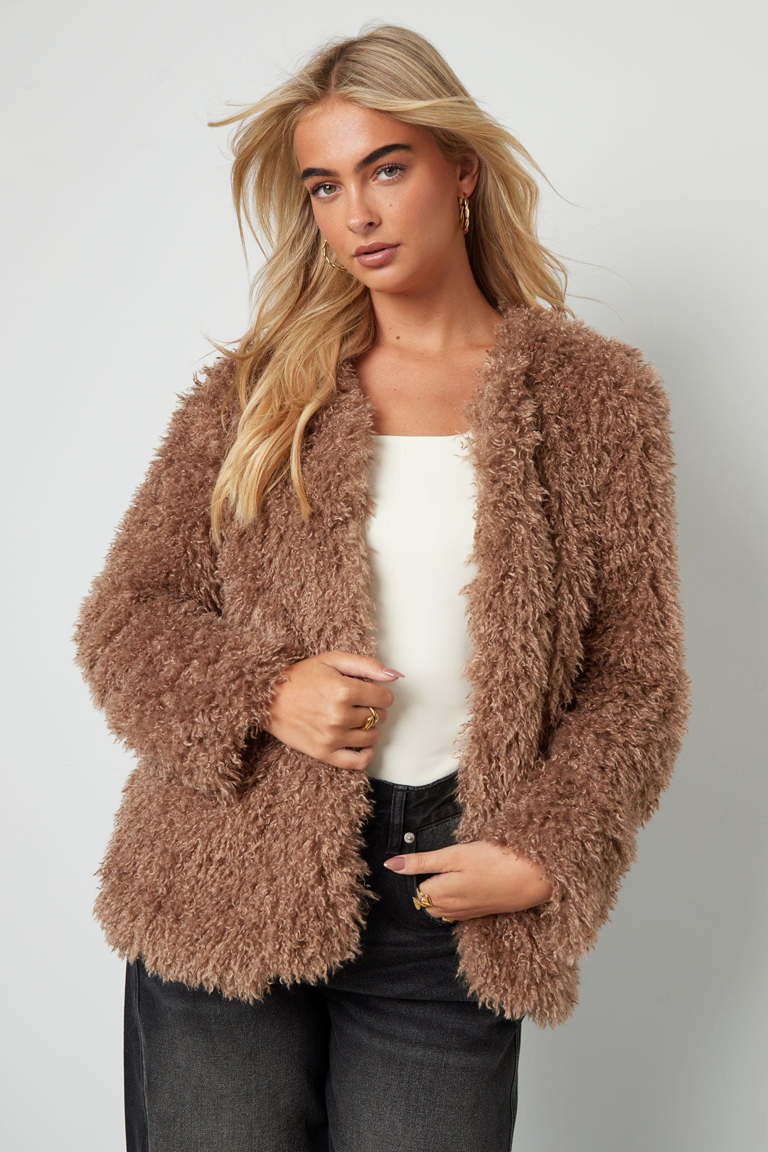 Zacht Faux Fur Jasje