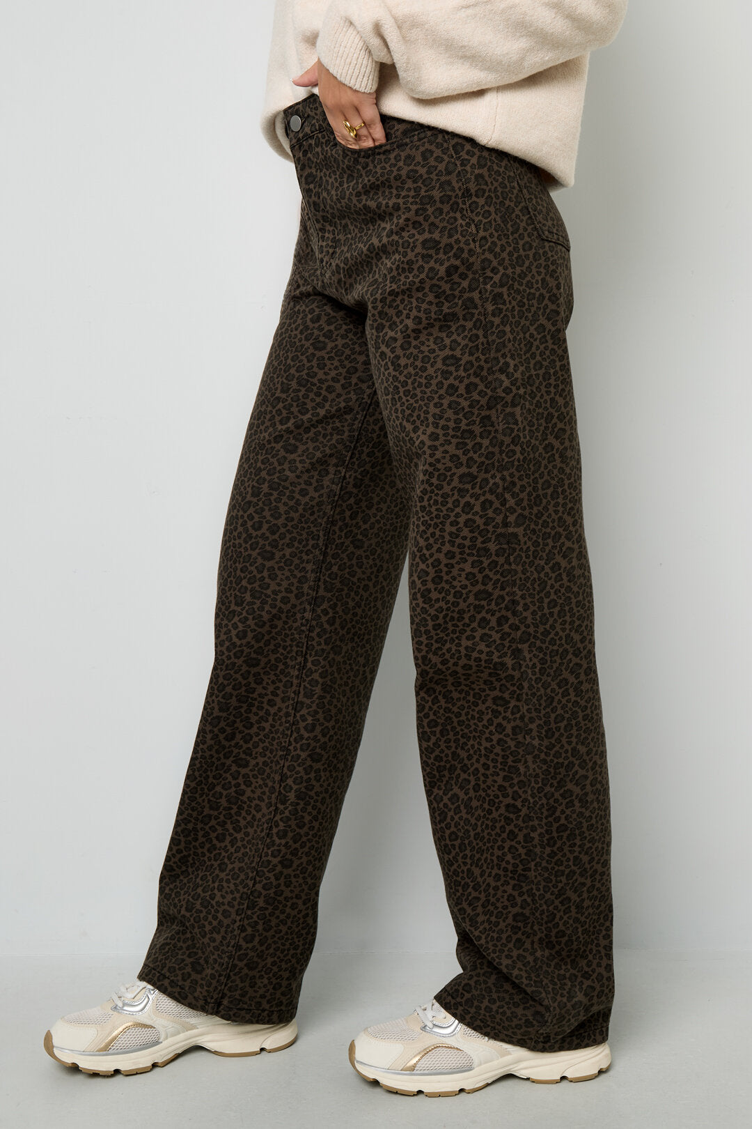 Jeans met Luipaardprint