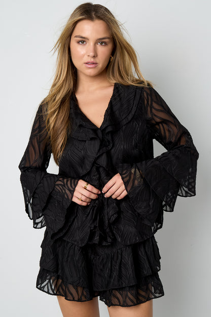 Shirt met Ruches en V-Hals