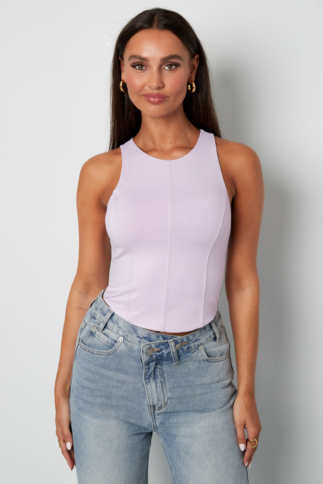 Basic Mouwloze Top