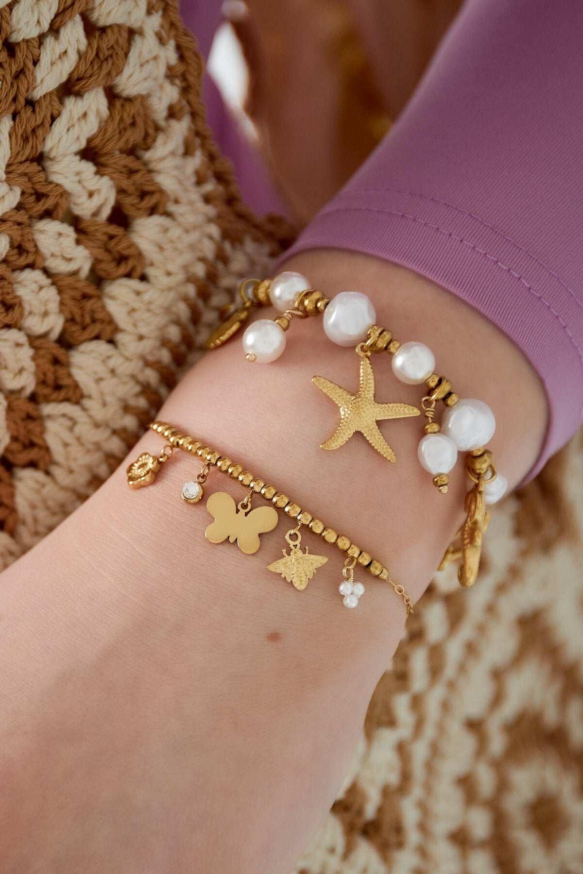 Vlinder Bedelarmband