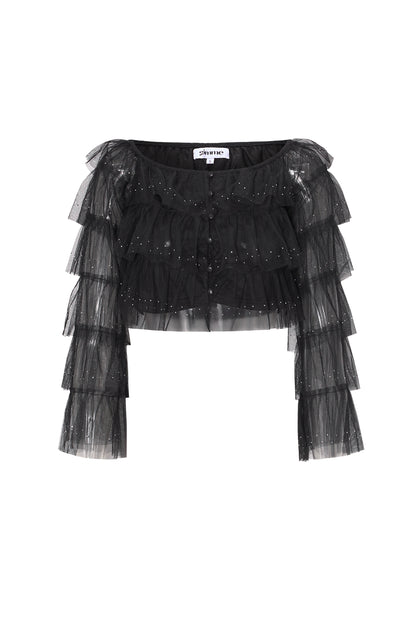Off-Shoulder Shirt met Ruches