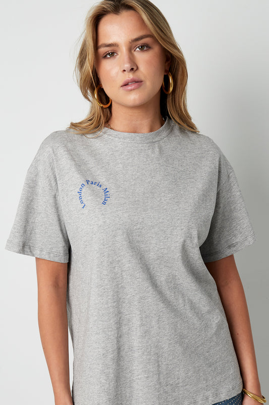 Casual Katoenen Dames T-shirt met Minimal Print