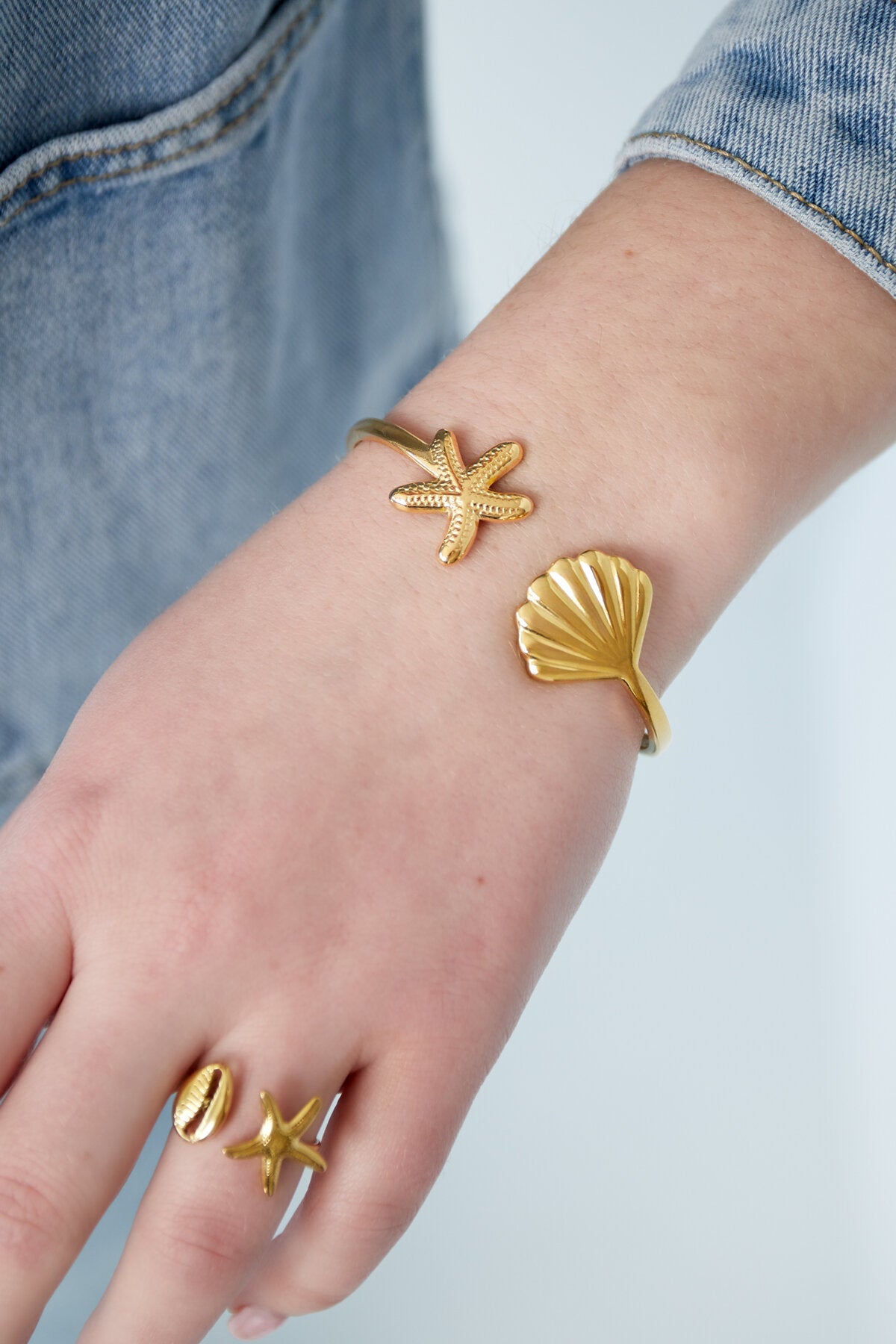Schelp Zeester Cuff