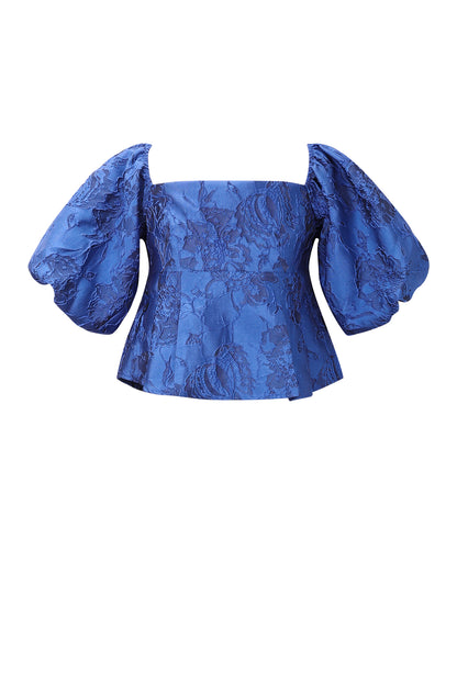 Off-Shoulder Top met Pofmouwen