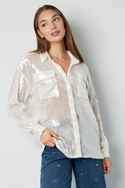 Elegante Glanzende Blouse