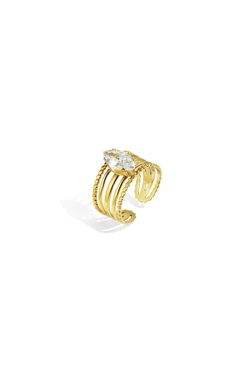Triple Edelsteen Ring