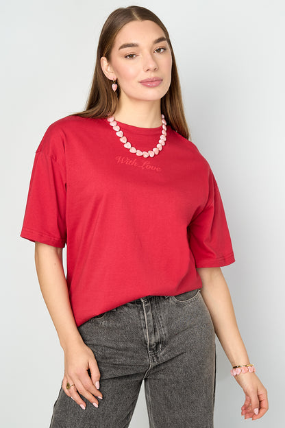 Casual T-shirt ‘Met Liefde’