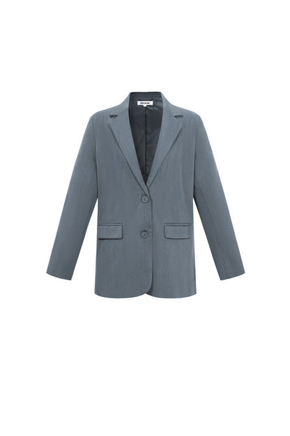 Blazer met Statement Rugprint