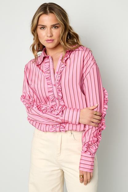 Casual Blouse met Ruches