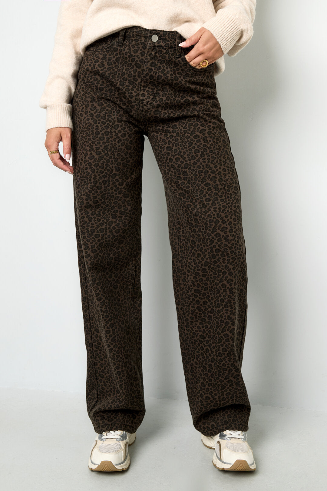 Jeans met Luipaardprint