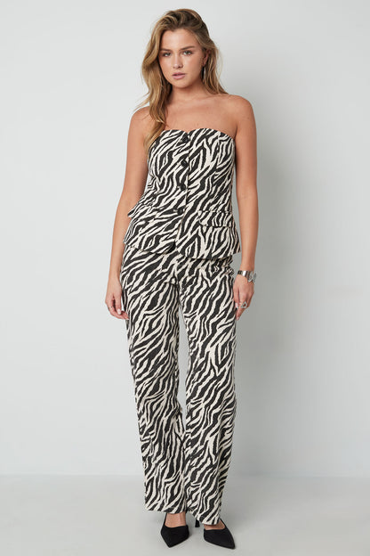 Zebra Print Bandeau Top