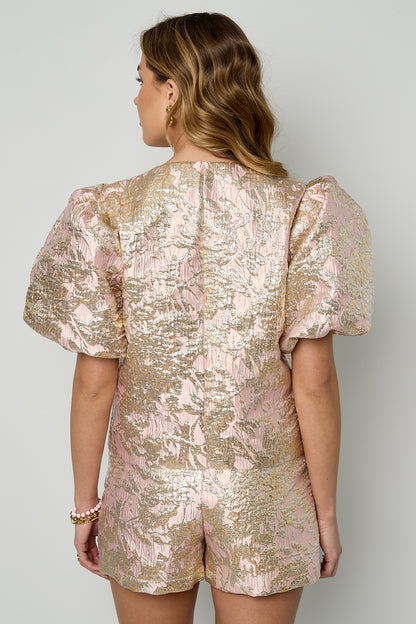 Top met Pofmouwen en Bloemenprint