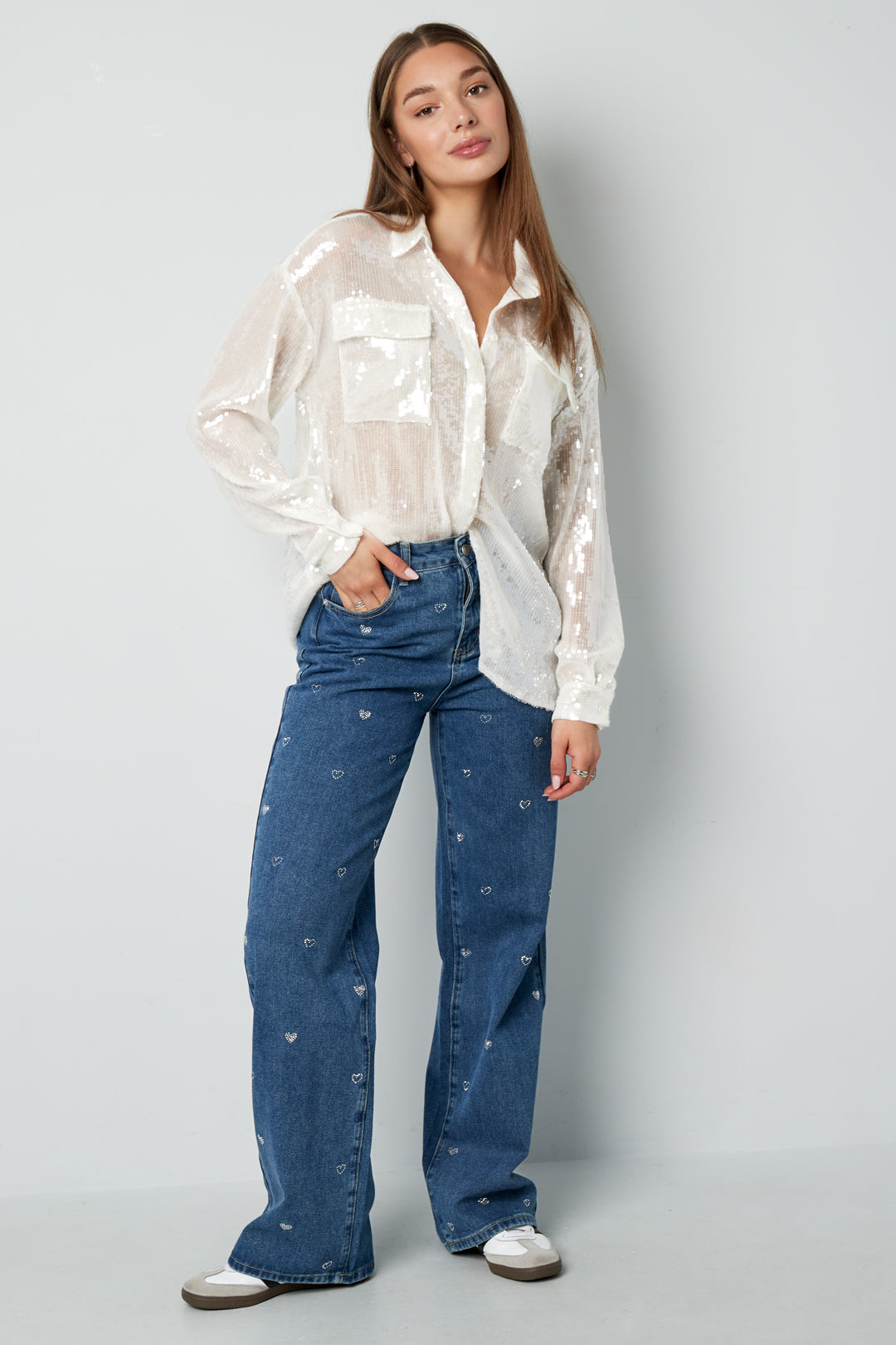 Elegante Glanzende Blouse