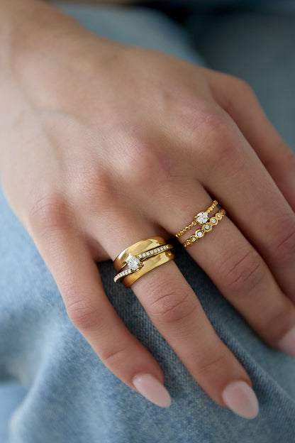Gelaagde Edelsteen Ring