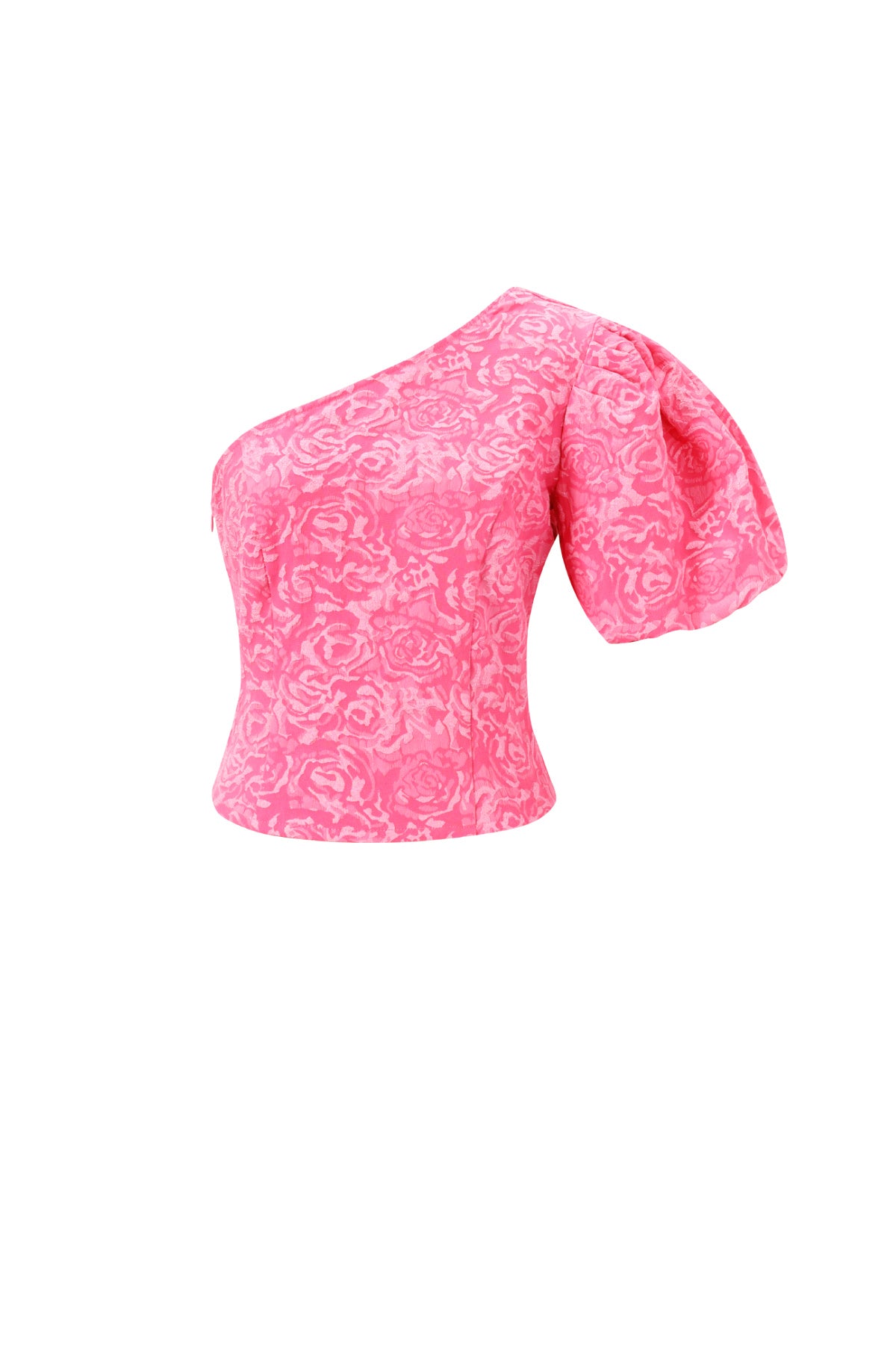 Één-Schouder Top met Bloemenprint