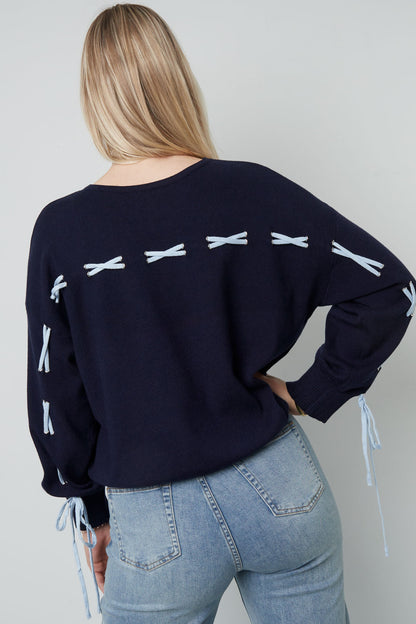 Gebreide Trui met Strikdetails