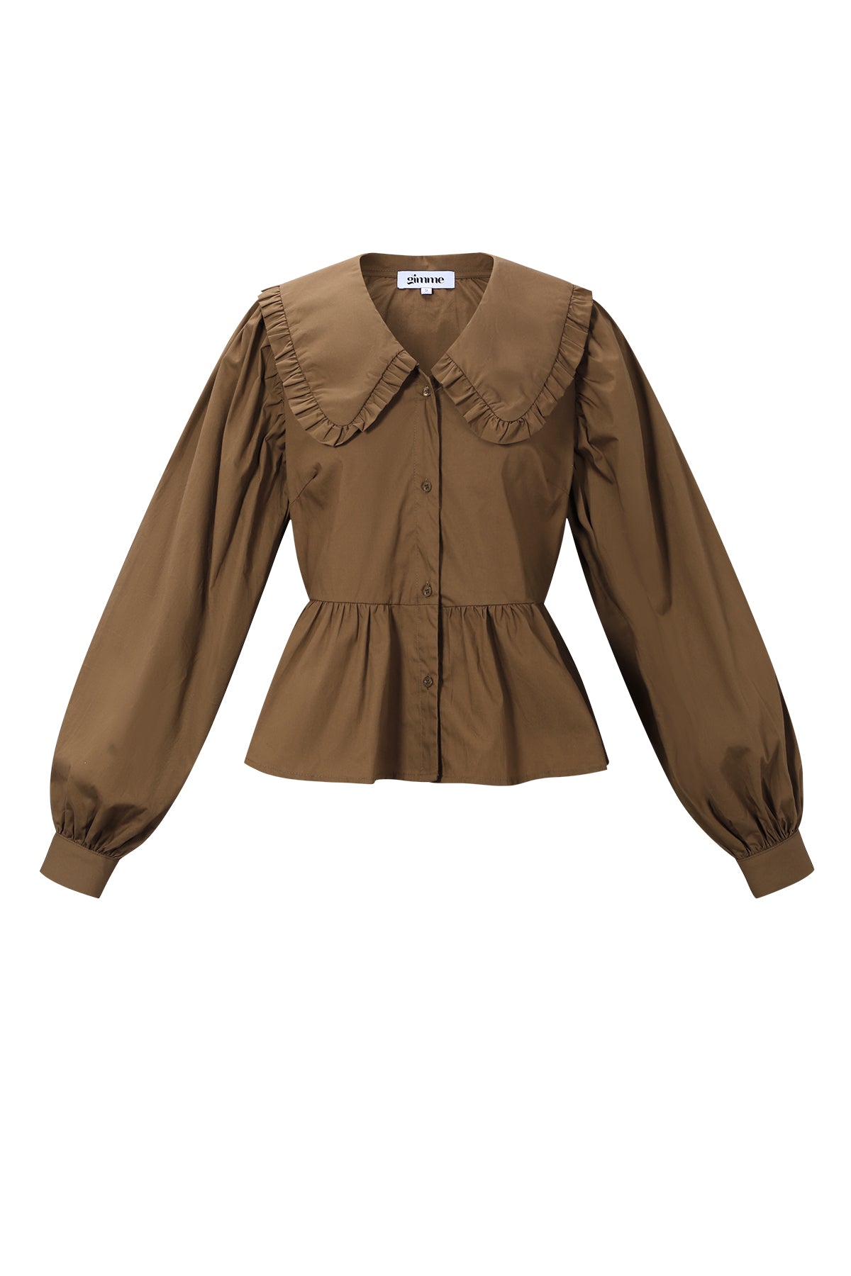 Casual Blouse met Pofmouwen